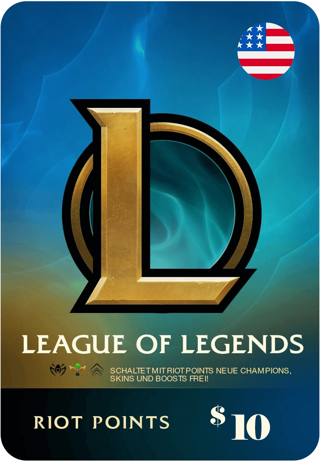 League of Legends (LoL) Gift Card - 10 USD - USA  for sale in Egypt from Games2Egypt