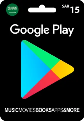 Google Play Gift Card Code 15 SAR KSA