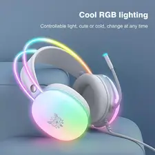 ONIKUMA X25 RGB Wired Gaming Headset - White