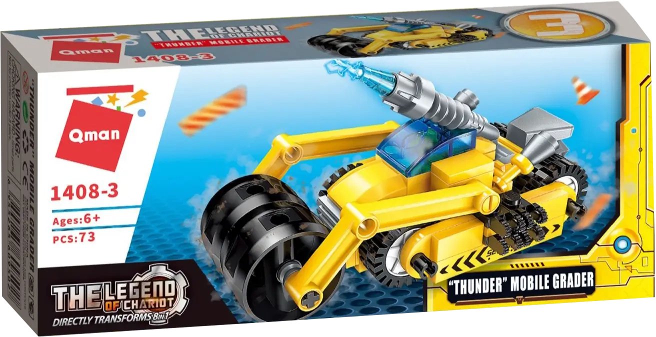 Keeppley Trans Collector THE LEGEND OF CHARIOT - 68 PCS - Thunder (Mobile Grader)  for sale in Egypt from Games2Egypt