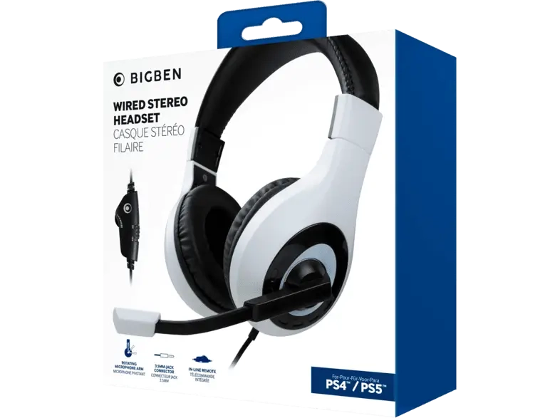 BIGBEN Wired Stereo Gaming Headset V1 - White and Black  for sale in Egypt from Games2Egypt