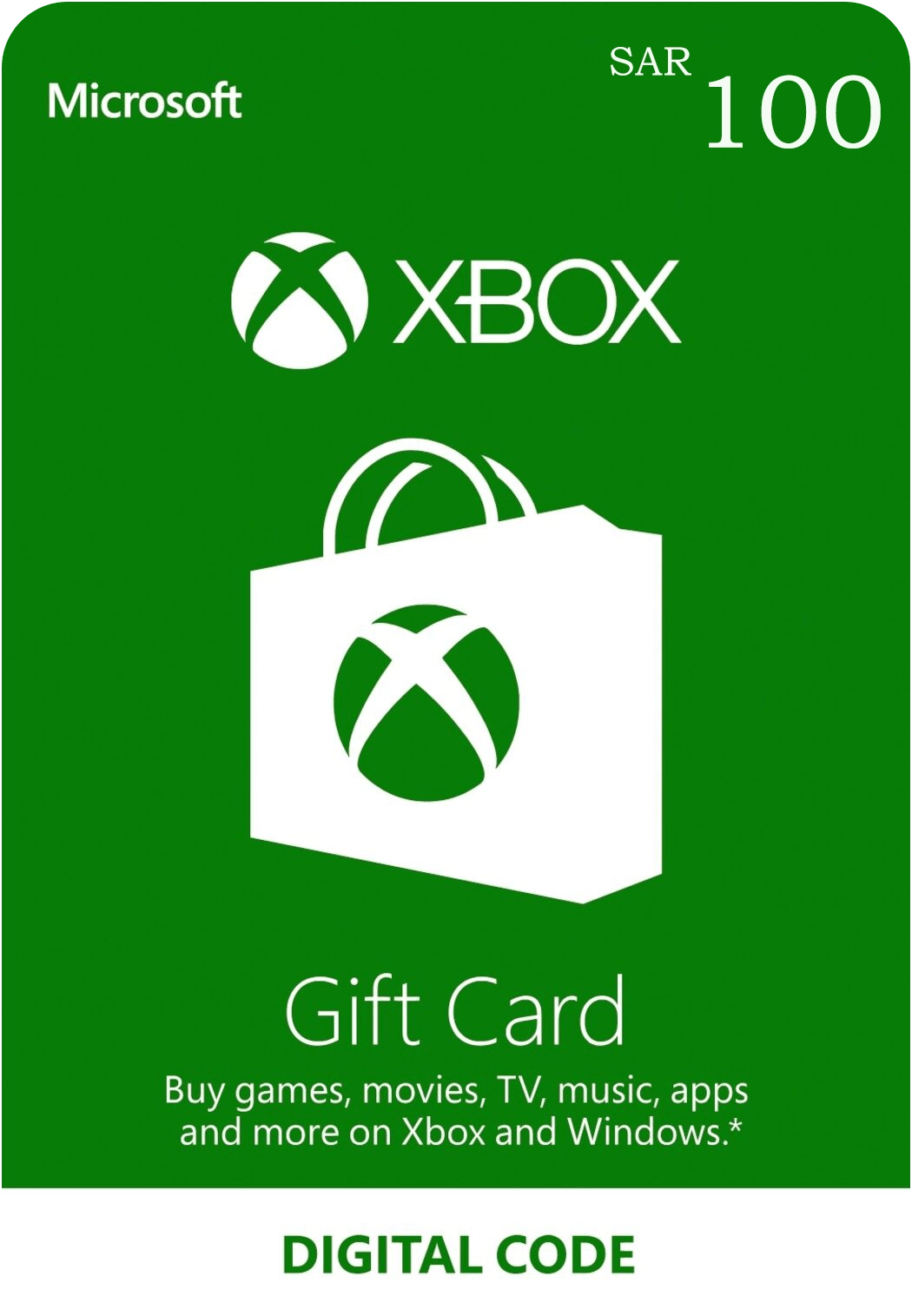 Xbox Live SAR 100 Gift Card KSA Digital Code  for sale in Egypt from Games2Egypt