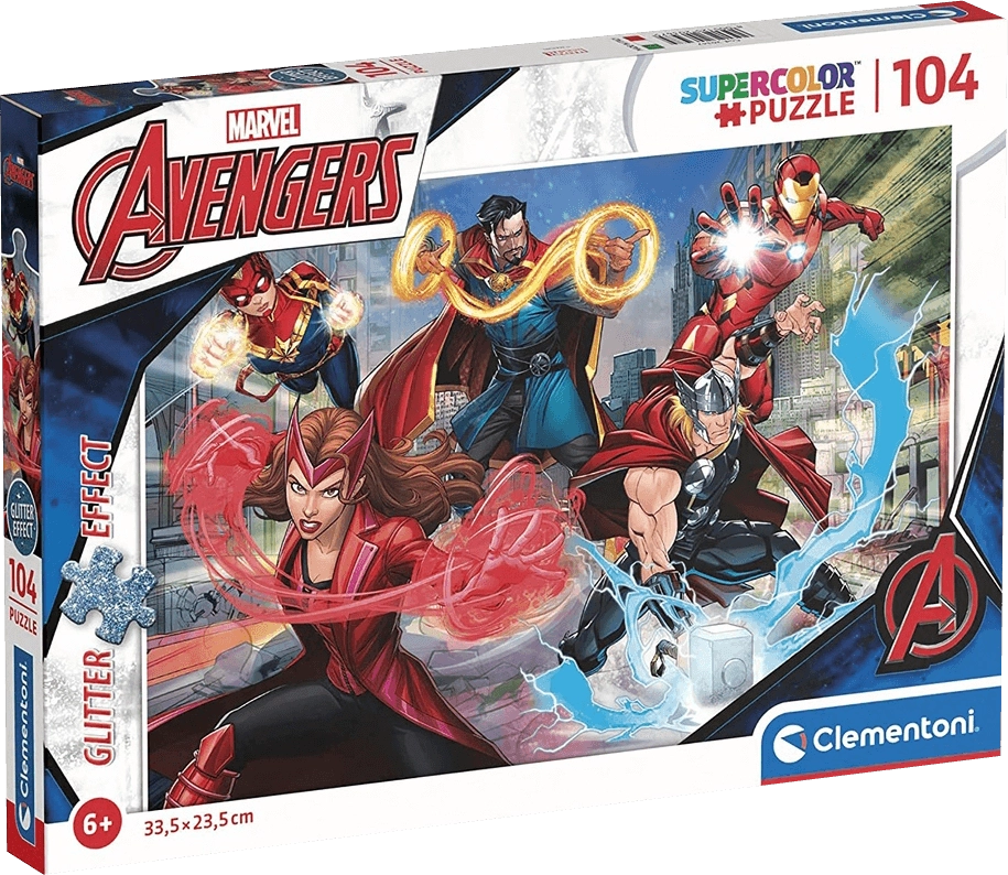 Clementoni Marvel Avengers Glitter Puzzle (104pc)  for sale in Egypt from Games2Egypt