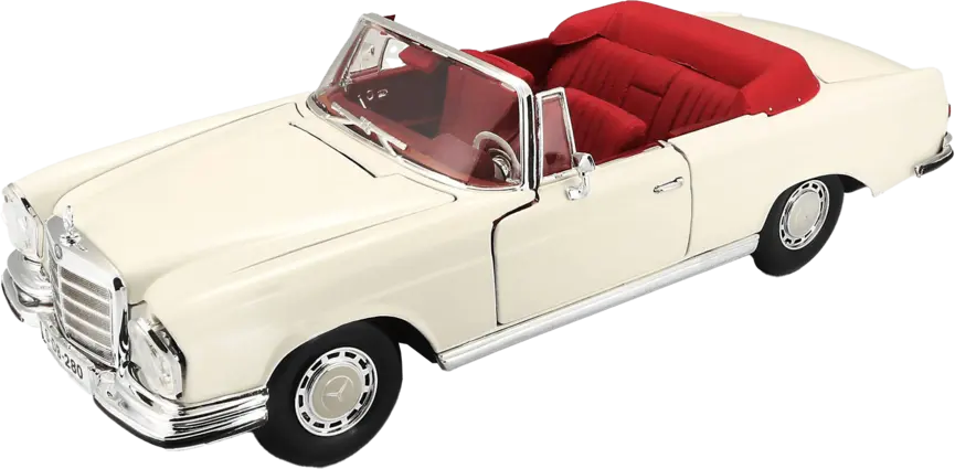 Maisto 1966 Mercedes Benz 280SE Cabrio (1:18) - Diecast Special Edition - White