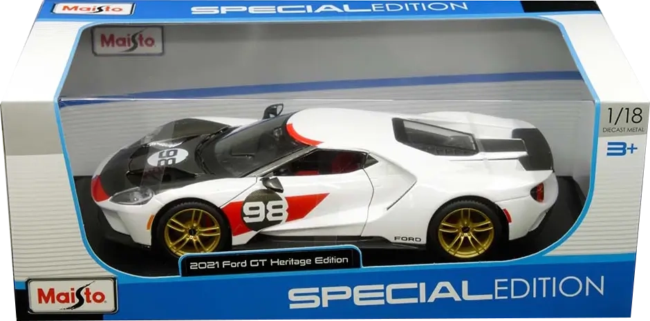 Maisto 2021 Ford GT Heritage (1:18) - Diecast Special Edition - White  for sale in Egypt from Games2Egypt