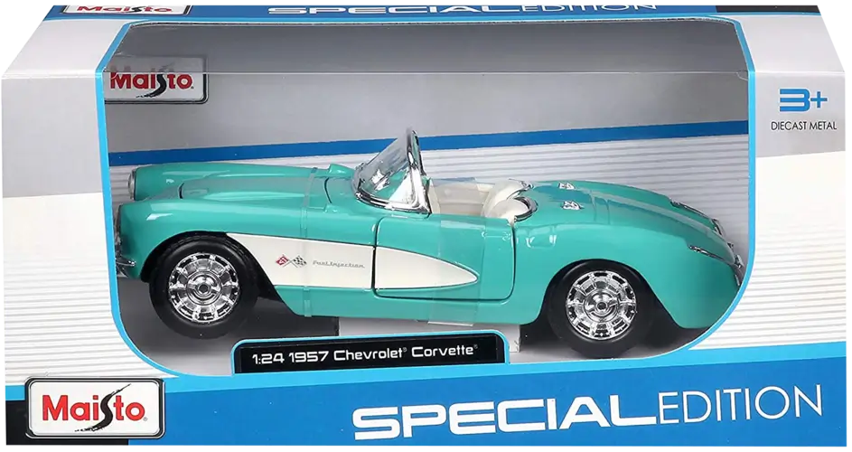 Maisto 1957 Chevrolet Corvette (1:24) - Diecast Special Edition - Tiffany Blue