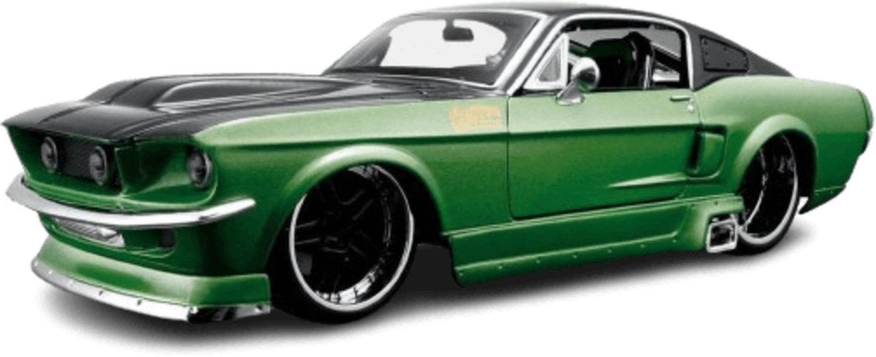 Maisto Design 1967 Ford Mustang GT (1:24) - Diecast ASSMPLY LINE - Green