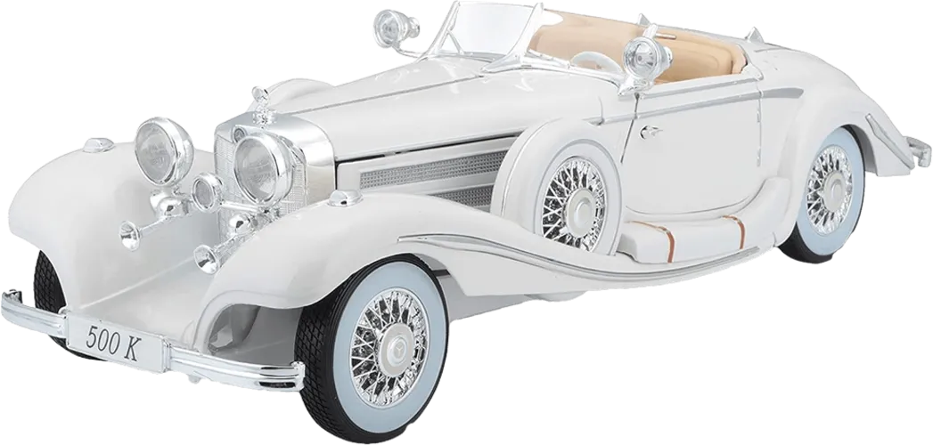 Maisto 1936 Mercedes-Benz 500K Special Roadster (1:18) - Diecast Premiere Edition - White