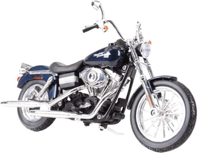 Maisto 2006 FXDBI Dyna Street Bob (1:12) - Diecast H-D Motorcycles - Navy Blue