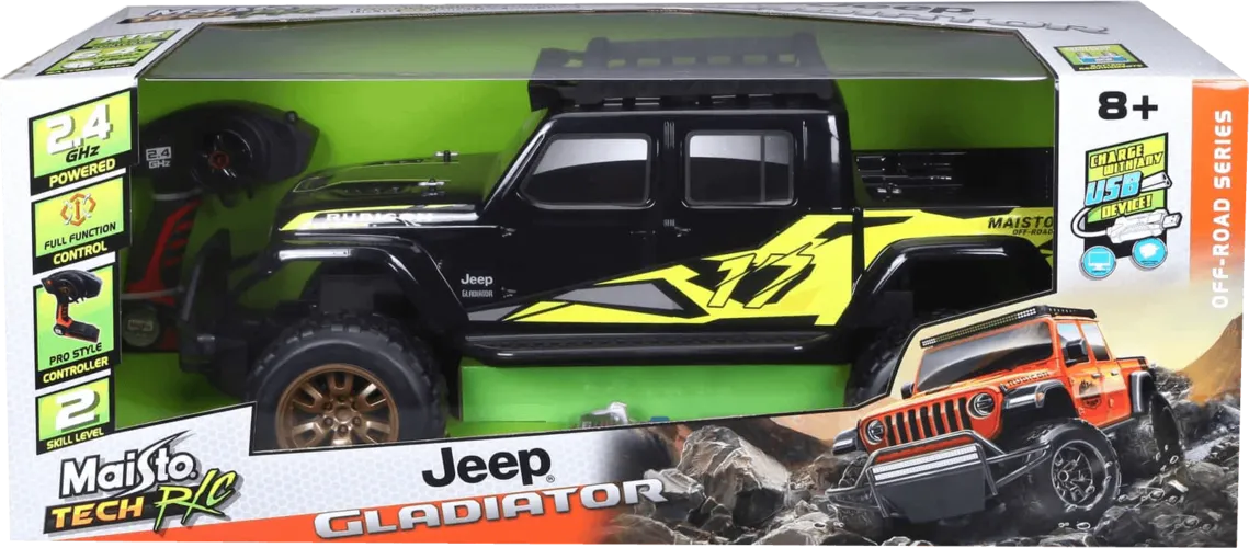 Maisto RC Off Road 2020 Jeep Gladiator Vehicle - Black