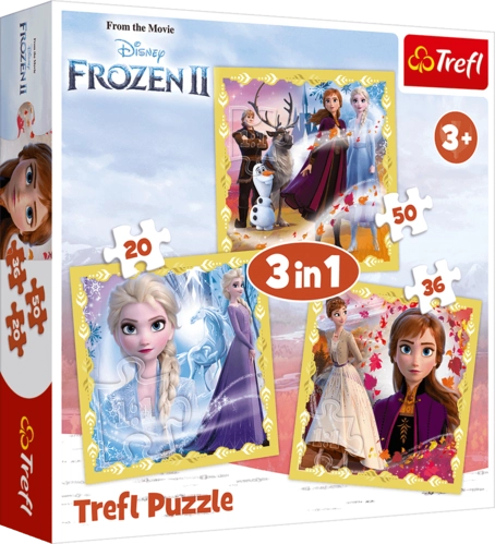 Trefl 3 in 1 Frozen II (2) Puzzle - 50 + 36 + 20