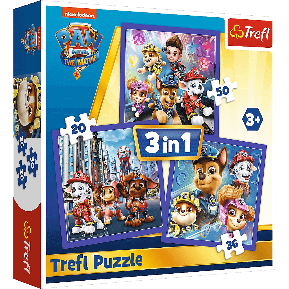 Trefl 3 in 1 Paw Patrol Puzzle - 50 + 36 + 20  for sale in Egypt from Games2Egypt