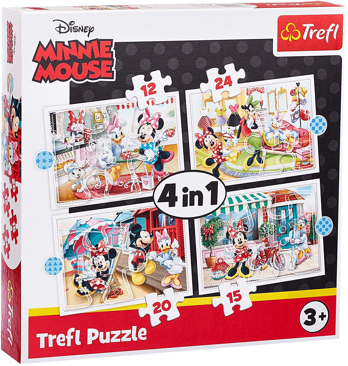 Trefl 4 in 1 Disney Minnie with Friends Puzzle - 24 + 20 + 15 +12  for sale in Egypt from Games2Egypt