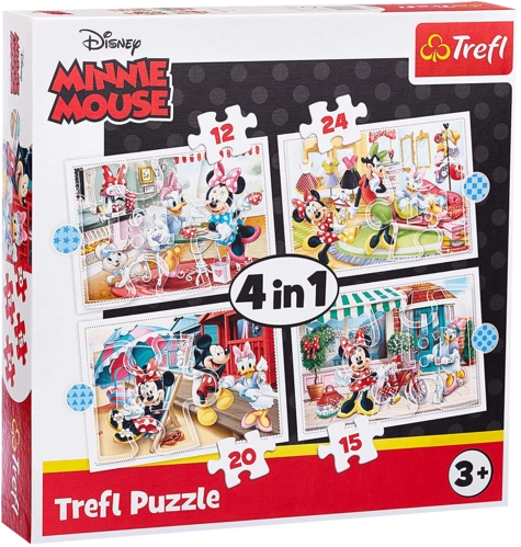 Trefl 4 in 1 Disney Minnie with Friends Puzzle - 24 + 20 + 15 +12