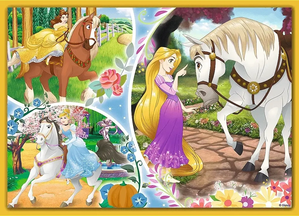 Trefl 4 in 1 Disney Princess Puzzle - 70 + 54 + 48 + 35  for sale in Egypt from Games2Egypt