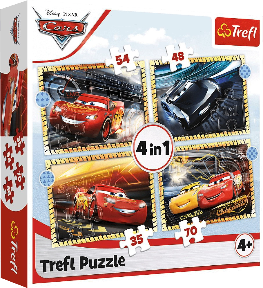 Trefl 4 in 1 Disney Cars Puzzle - 70 + 54 + 48 + 35  for sale in Egypt from Games2Egypt