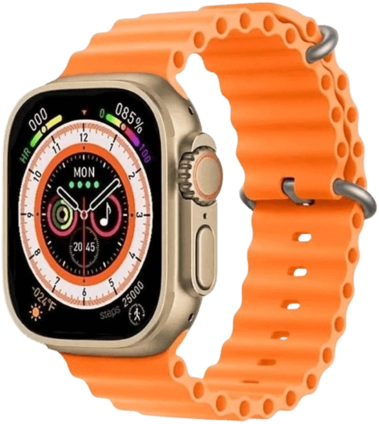 Sp8 Ultra Smart Watch With 2 Straps (Orange and Black)