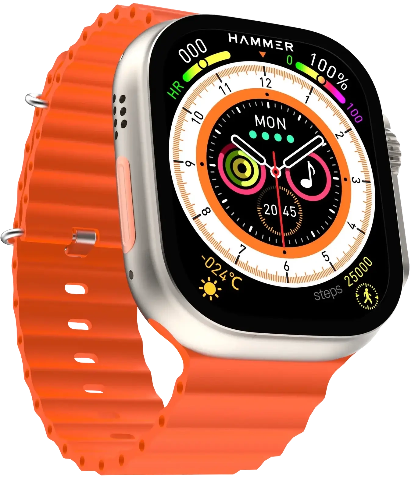 F1 Ultra Max Smart Watch (Black and Orange)  for sale in Egypt from Games2Egypt