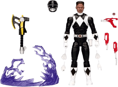 Hasbro Power Rangers - Mighty Morphin Black Ranger - 6-Inch Action Figure  for sale in Egypt from Games2Egypt