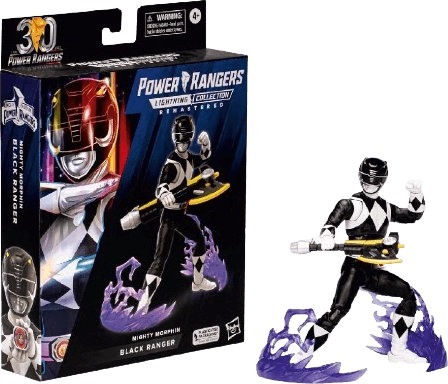 Hasbro Power Rangers - Mighty Morphin Black Ranger - 6-Inch Action Figure  for sale in Egypt from Games2Egypt