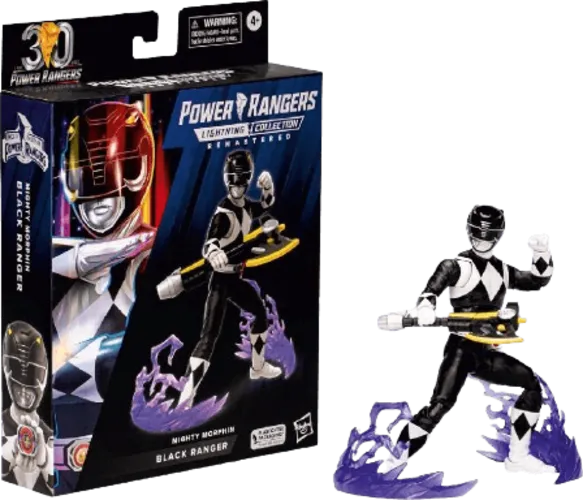 Hasbro Power Rangers - Mighty Morphin Black Ranger - 6-Inch Action Figure  for sale in Egypt from Games2Egypt