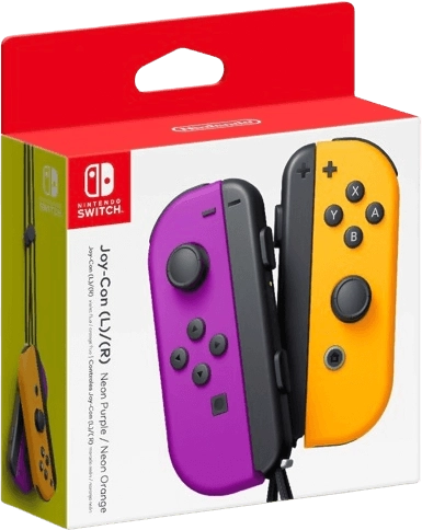 Nintendo Switch  Joy-Con Neon Purple - Neon Orange   for sale in Egypt from Games2Egypt