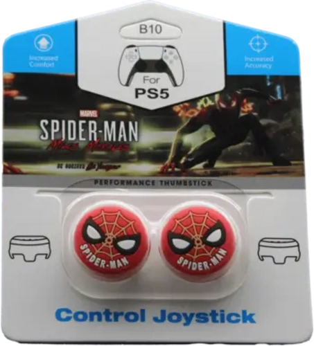 Spider Man Analog Freek and Grips for PS5 and PS4 - Red 