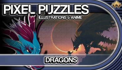 Pixel Puzzles Illustrations & Anime - Jigsaw Pack: Dragons -  for sale in Egypt from Games2Egypt