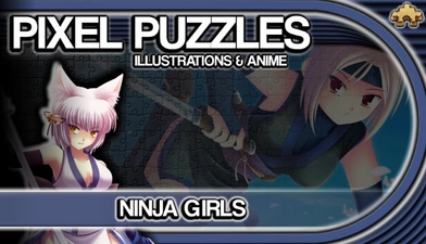 Pixel Puzzles Illustrations & Anime - Jigsaw Pack: Ninja Girls -  for sale in Egypt from Games2Egypt