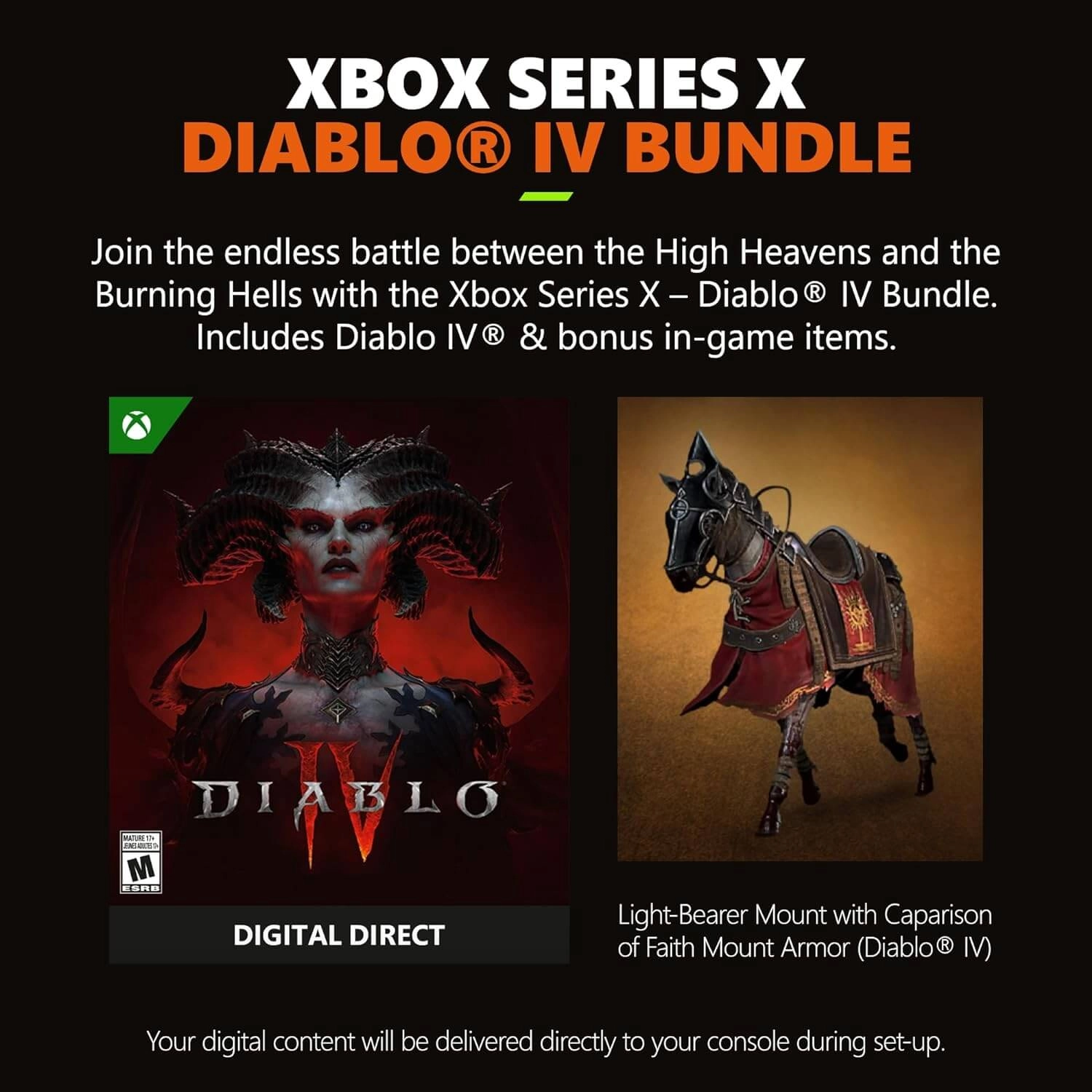 Xbox Series X Console – Diablo IV (Digital) Bundle - 1Tb  for sale in Egypt from Games2Egypt