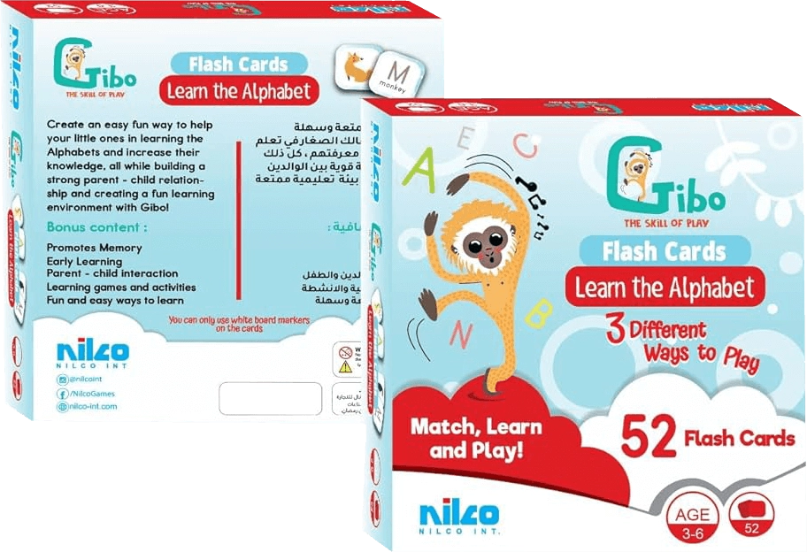 Nilco Gibo Flash Card Learn to Alphabet  for sale in Egypt from Games2Egypt