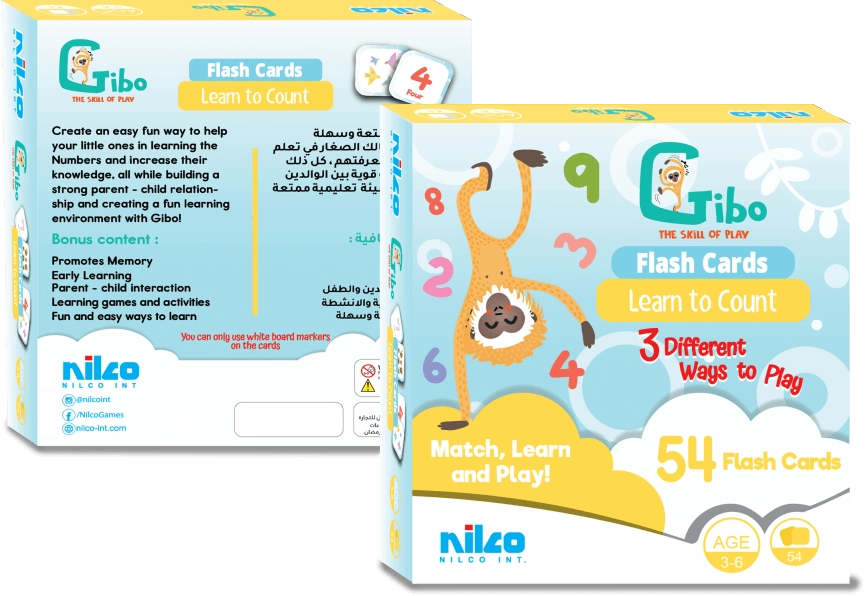 Nilco Gibo Flash Card Learn to Count Card Game  for sale in Egypt from Games2Egypt