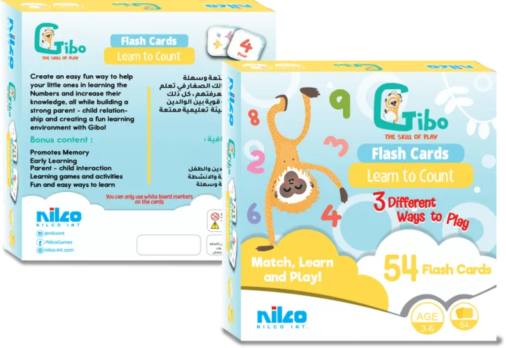 Nilco Gibo Flash Card Learn to Count Card Game  for sale in Egypt from Games2Egypt