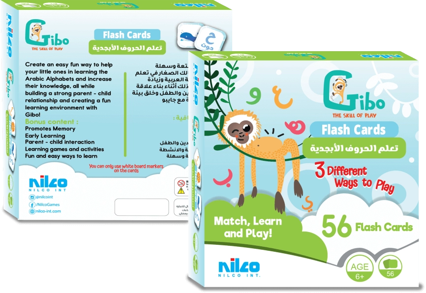 Nilco Gibo Flash Card Learn the Arabic Alphabet Game  for sale in Egypt from Games2Egypt