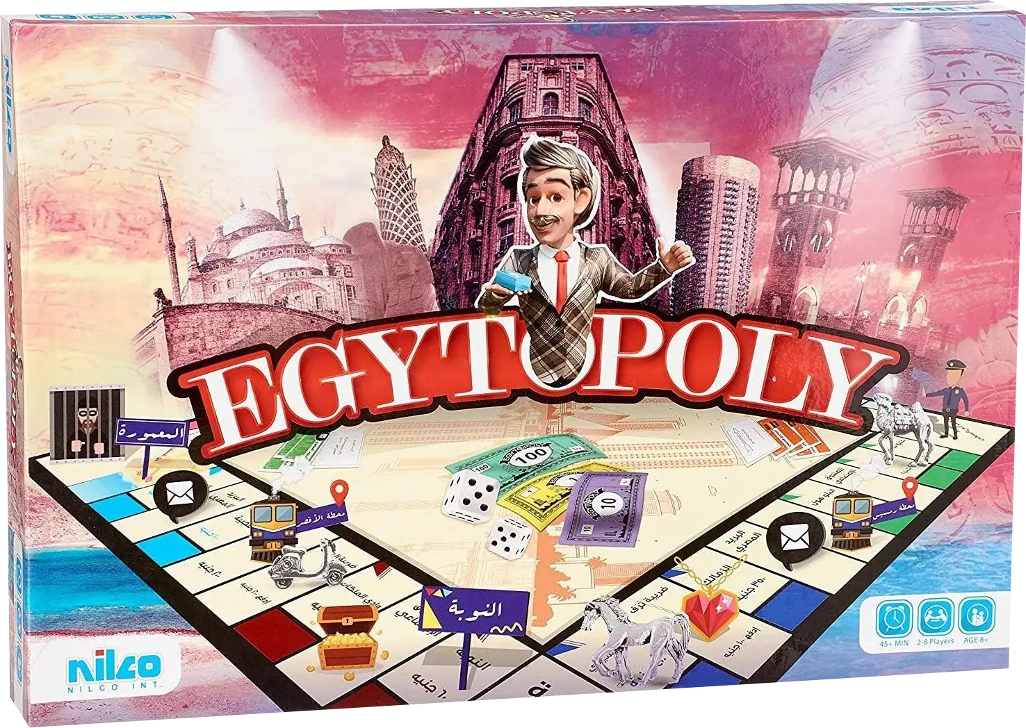 Nilco Egytopoly Board Game (Arabic Version)  for sale in Egypt from Games2Egypt