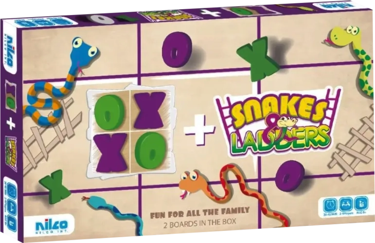 Nilco Snakes and Ladders and XO Board Game