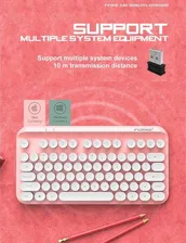 Forev FV-WI8 Mini HighEnd Wireless Gaming Keyboard - Pink  for sale in Egypt from Games2Egypt