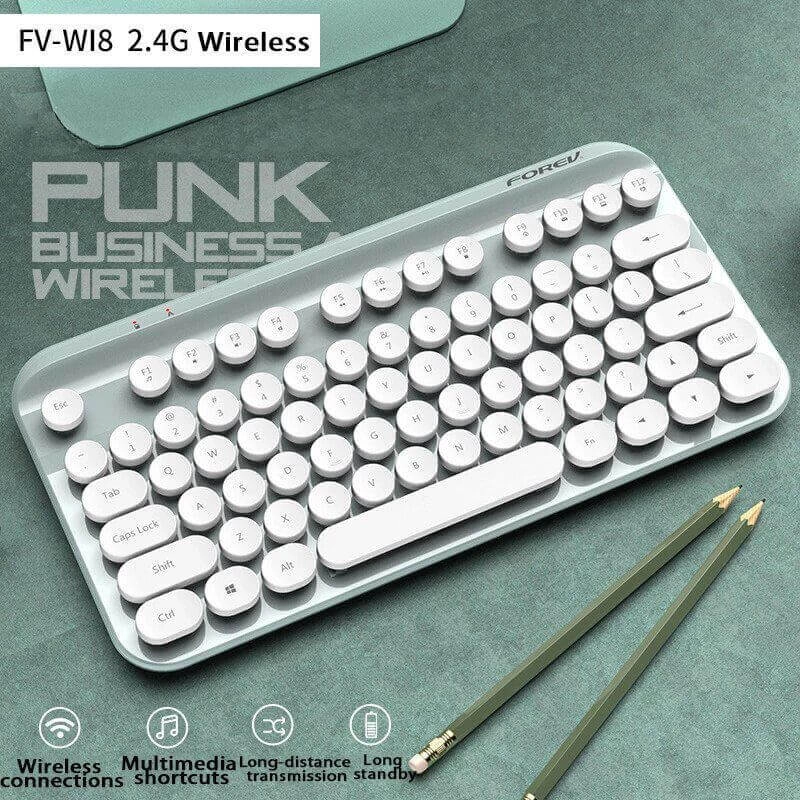 Forev FV-WI8 Mini HighEnd Wireless Gaming Keyboard - Mint Green  for sale in Egypt from Games2Egypt