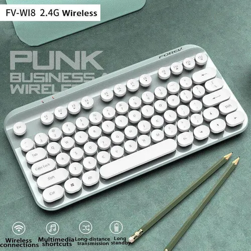Forev FV-WI8 Mini HighEnd Wireless Gaming Keyboard - Mint Green