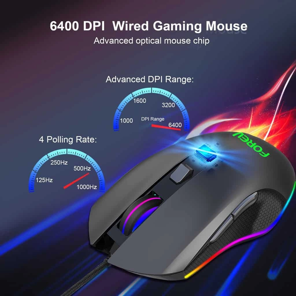 Forev FV-Q7 HighEnd Gaming Mouse - Black  for sale in Egypt from Games2Egypt