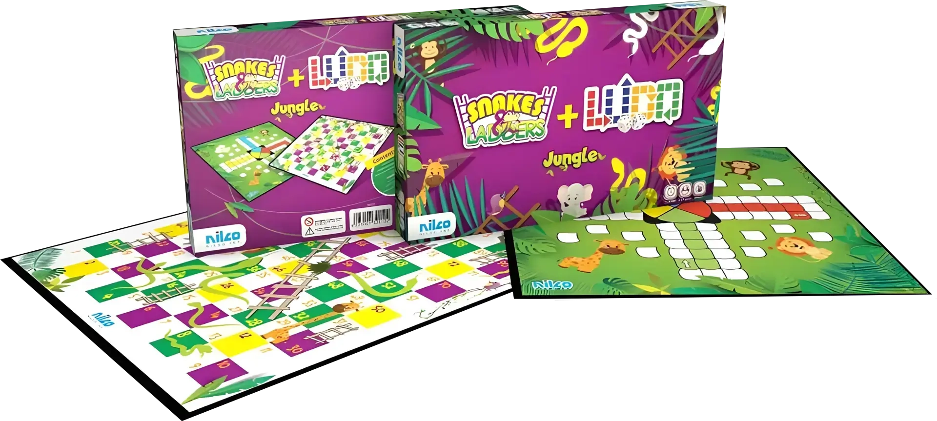 Nilco Ludo with Snakes and Ladders Jungle Board Game  for sale in Egypt from Games2Egypt