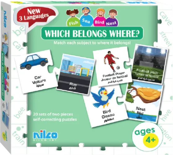 Nilco Which Belongs Where? Card Game