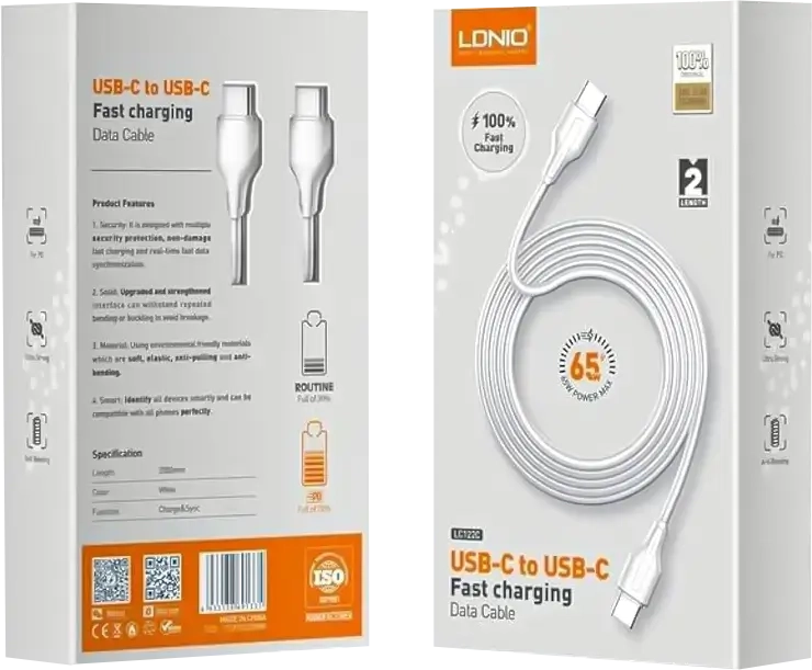 LDNIO LC122-C Ultra Strong Charging Data Cable Type-C To Type-C - 2m  for sale in Egypt from Games2Egypt