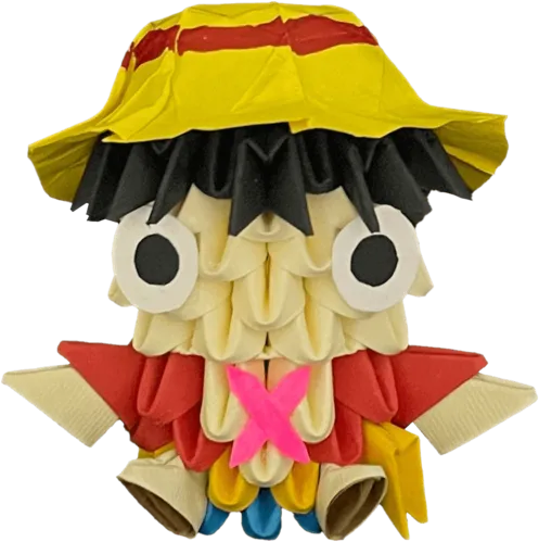 Origami Hand Made Anime One Piece Action Figure - Monkey D. Luffy