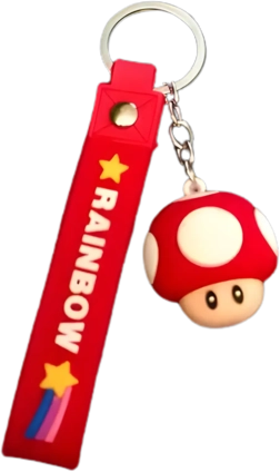 Mario Mushroom Keychain Medal