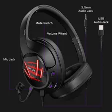 EKSA Air Joy PRO Wired Gaming Headset - Black  for sale in Egypt from Games2Egypt