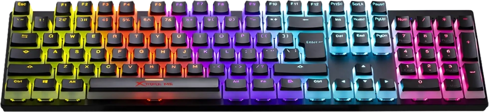 XTRIKE ME GK915P Pudding Rainbow Wired Gaming Keyboard with Blue Switches -  for sale in Egypt from Games2Egypt