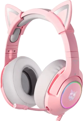 Onikuma K9 Wired RGB Gaming Headset for PC - Pink