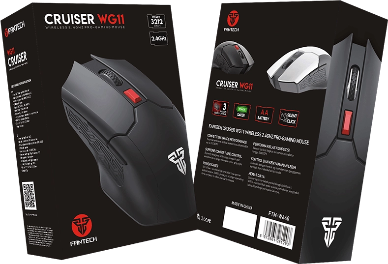 Fantech WG11 CRUISER Wireless Gaming Mouse - Black  for sale in Egypt from Games2Egypt