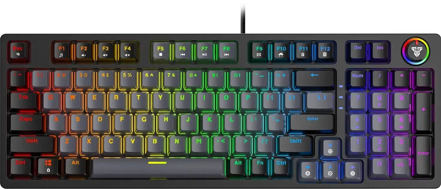 Fantech ATOM96 MK890 RGB Wired Mechanical Gaming Keyboard - Grey  for sale in Egypt from Games2Egypt